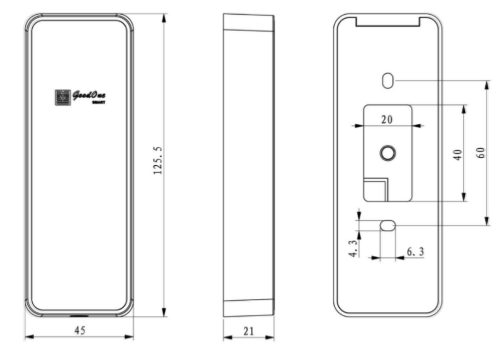长条形读卡器尺寸